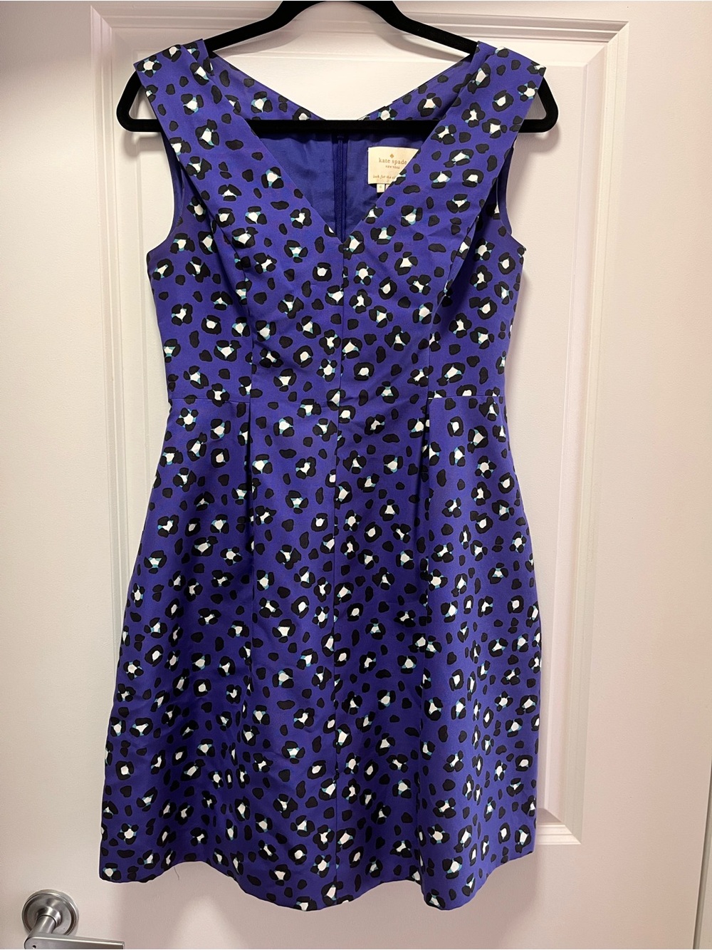 kate spade Violet Leopard-Print Fit & Flare Midi Dress